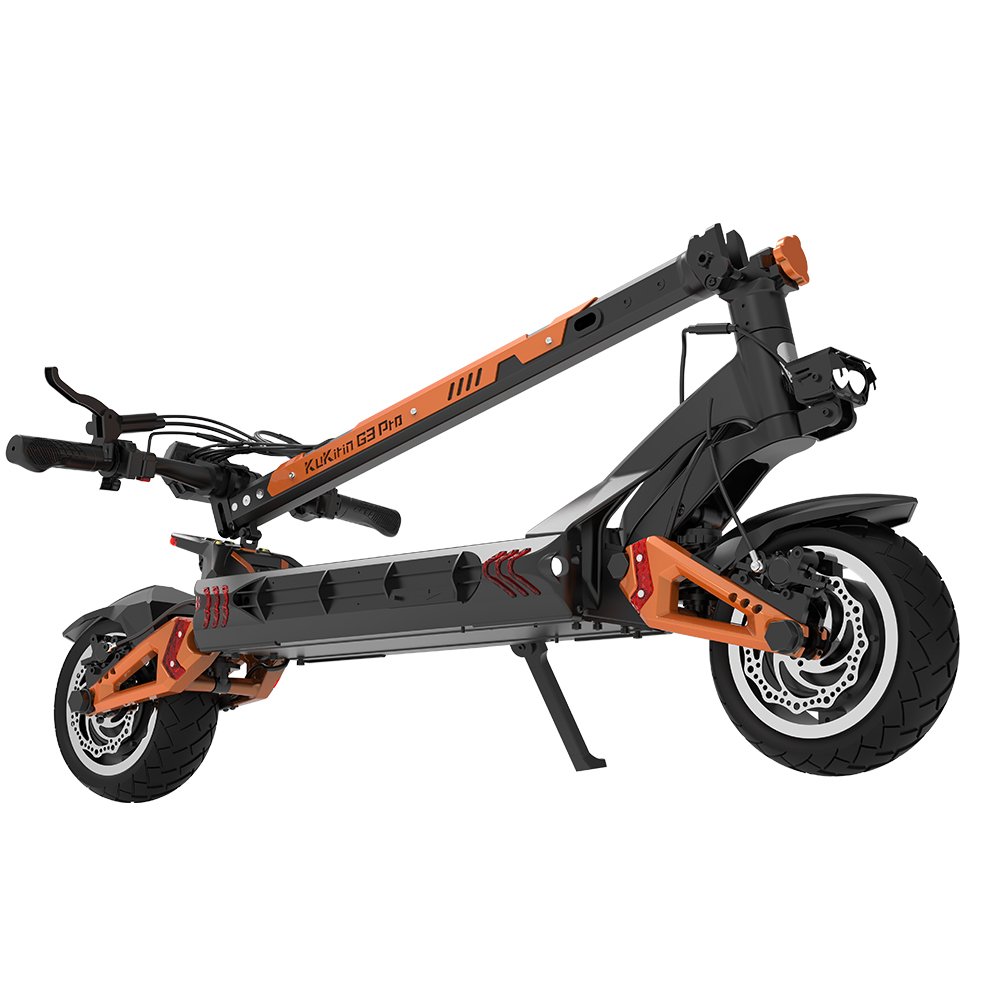KuKirin G3 Pro Versiunea 2024 1200W*2 Motor Scooter electric off-road 10 inch Anvelopă 52V 23.2Ah Baterie detașabilă 80 km Raza de acțiune 65 km/h Viteză maximă Sistem de amortizor hidraulic dublu IP54 Frână hidraulică duală impermeabilă