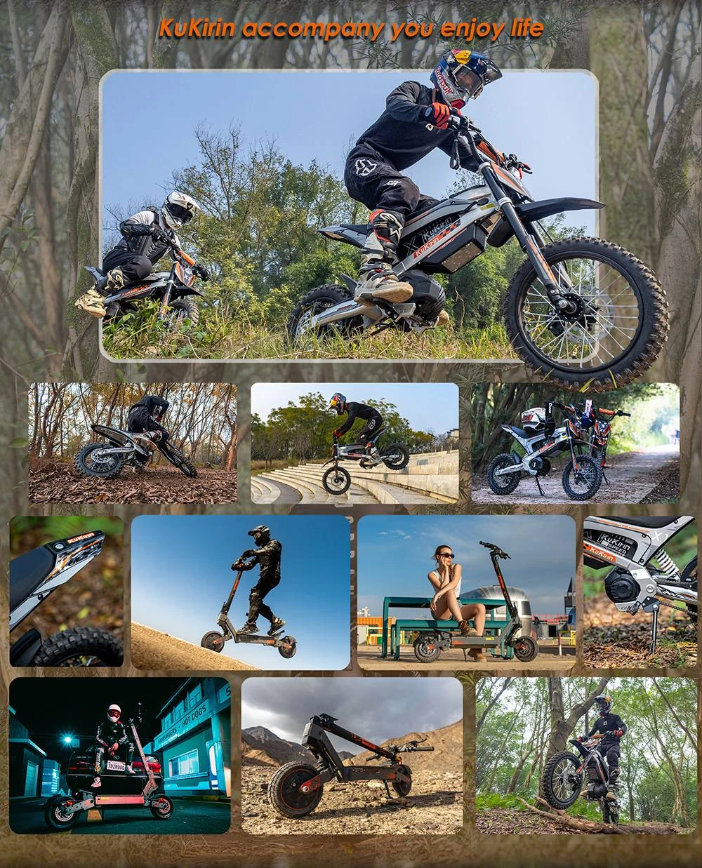 Motocicletă electrică Kukirin X1, motor de 1000W, baterie de 48V 20.8Ah, anvelope față de 14 inch și spate de 12 inch, viteză maximă de 50km/h, autonomie de 40km, frâne hidraulice față și spate, amortizare hidraulică a șocurilor