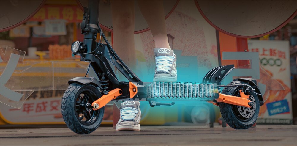 KuKirin G2 Pro 2024 Versiune nouă Trotinetă electrică pliabilă 9.0x3.0 inch Anvelopă fără cameră de vid 600W Motor 48V 15.6Ah Baterie 58km Rază maximă, Afișaj LCD HD Lumină dublă de frână cu LED Amortizor de șoc, Scaun detașabil Lumină de semnalizare