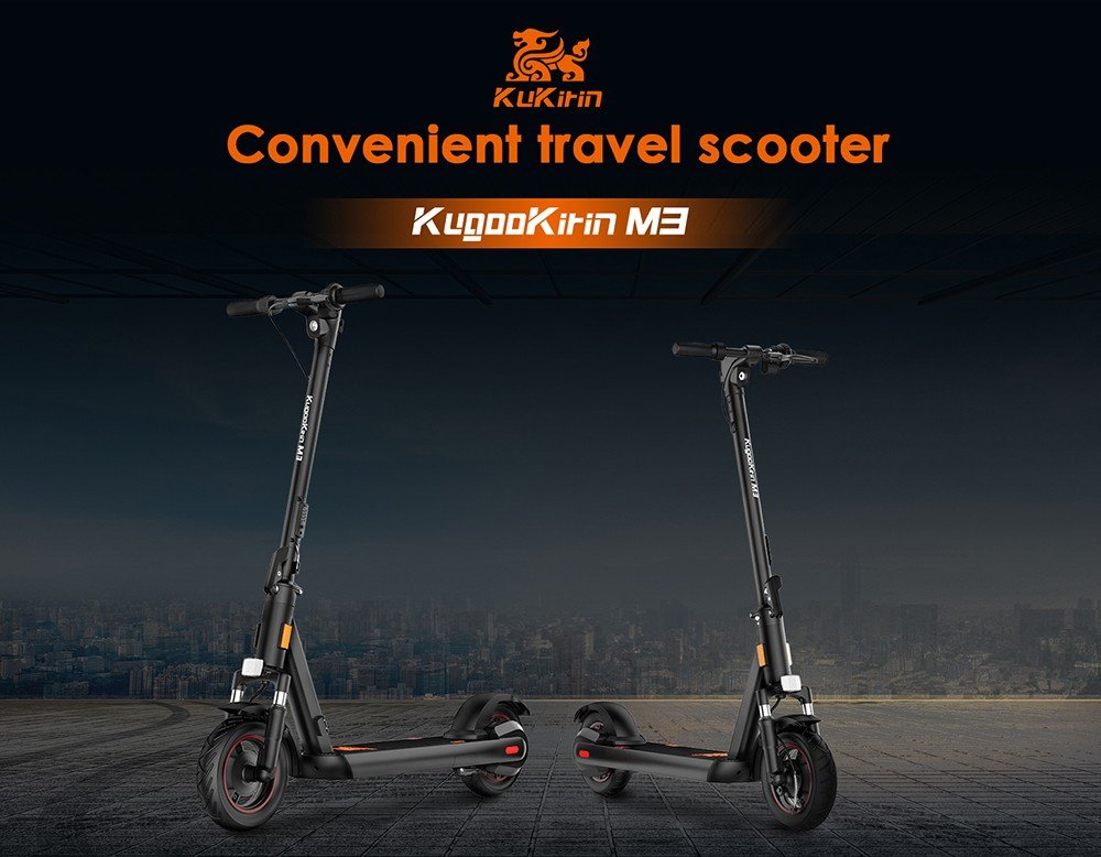 Trotineta electrica pliabila KugooKirin M3 Anvelopa de 10 inchi 500W Motor Viteza maxima 40 km/h Raza maxima de 40 km Baterie 13 Ah Afișaj LCD BMS Frână cu tambur față Frână electrică spate Suport lumini LED Carte NFC încorporată Blocare cu lanț cu combinație cu 4 cifre - negru