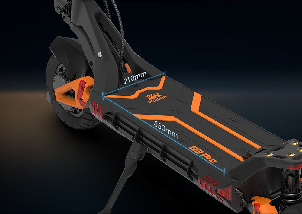 KuKirin G3 Pro Versiunea 2024 1200W*2 Motor Scooter electric off-road 10 inch Anvelopă 52V 23.2Ah Baterie detașabilă 80 km Raza de acțiune 65 km/h Viteză maximă Sistem de amortizor hidraulic dublu IP54 Frână hidraulică duală impermeabilă