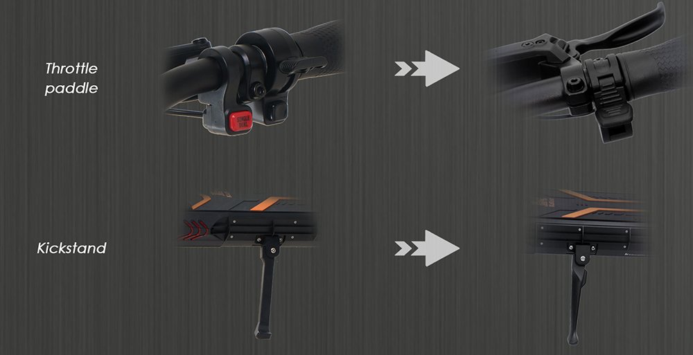 KuKirin G3 Pro Versiunea 2024 1200W*2 Motor Scooter electric off-road 10 inch Anvelopă 52V 23.2Ah Baterie detașabilă 80 km Raza de acțiune 65 km/h Viteză maximă Sistem de amortizor hidraulic dublu IP54 Frână hidraulică duală impermeabilă