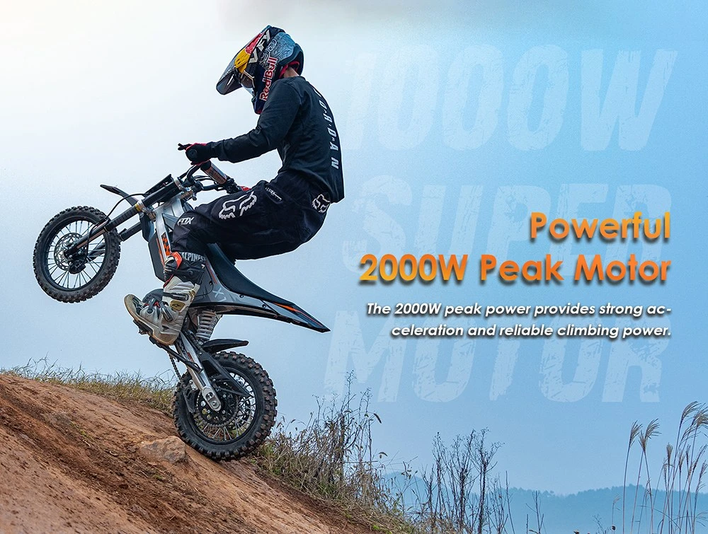 Motocicletă electrică Kukirin X1, motor de 1000W, baterie de 48V 20.8Ah, anvelope față de 14 inch și spate de 12 inch, viteză maximă de 50km/h, autonomie de 40km, frâne hidraulice față și spate, amortizare hidraulică a șocurilor