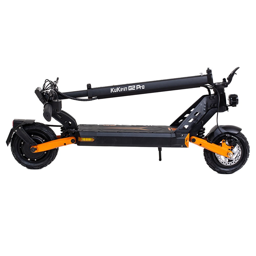 KuKirin G2 Pro 2024 Versiune nouă Trotinetă electrică pliabilă 9.0x3.0 inch Anvelopă fără cameră de vid 600W Motor 48V 15.6Ah Baterie 58km Rază maximă, Afișaj LCD HD Lumină dublă de frână cu LED Amortizor de șoc, Scaun detașabil Lumină de semnalizare