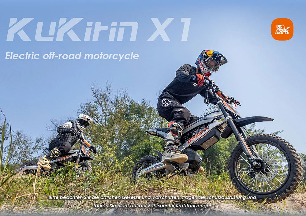 Motocicletă electrică Kukirin X1, motor de 1000W, baterie de 48V 20.8Ah, anvelope față de 14 inch și spate de 12 inch, viteză maximă de 50km/h, autonomie de 40km, frâne hidraulice față și spate, amortizare hidraulică a șocurilor