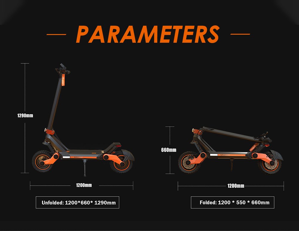Scuter electric KUGOO KIRIN G3 Adventurers Dream 1200W Motor spate 52V 18Ah Baterie cu litiu Comandă afișaj tactil
