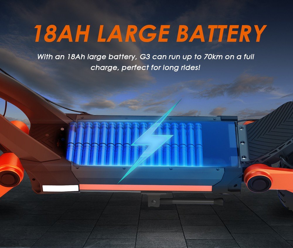 Scuter electric KUGOO KIRIN G3 Adventurers Dream 1200W Motor spate 52V 18Ah Baterie cu litiu Comandă afișaj tactil