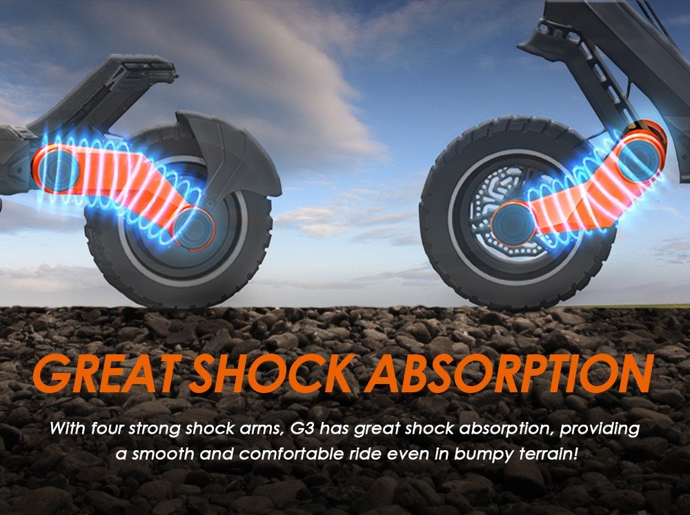 Scuter electric KUGOO KIRIN G3 Adventurers Dream 1200W Motor spate 52V 18Ah Baterie cu litiu Comandă afișaj tactil