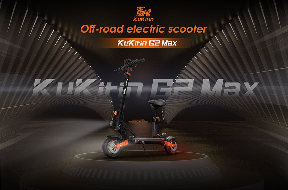Trotineta electrica KUKIRIN G2 MAX 10*2.75'' Anvelope pneumatice de teren 1000W Motor 48V 20Ah Baterie 80km Raza de actiune 3 Viteze
