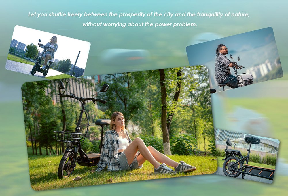 (Versiune actualizată) Trotinetă electrică KuKirin C1 Pro, motor de 500 W, baterie 48 V 26 Ah, anvelopă pneumatică de 14 inchi, viteză maximă de 45 km, autonomie de 100 km, pliabil cu un singur clic, scaun spate și coș de depozitare față, oglindă retrovizoare