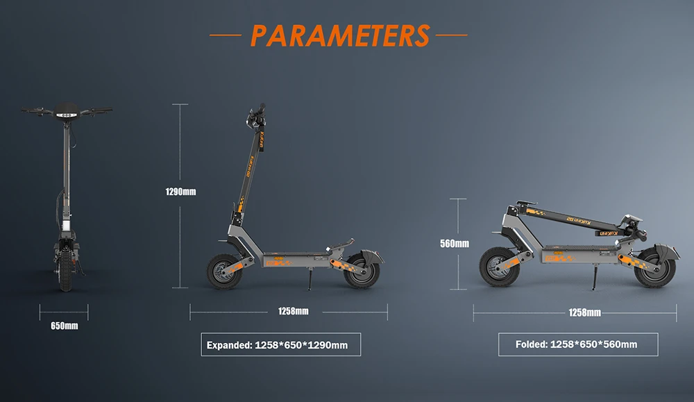 Trotinetă electrică KuKirin G2, motor de 500W, baterie de 48V 15.6Ah, viteză maximă de 25km/h, autonomie de 65km, anvelope tubeless de 10 inch, frâne cu disc dublu, unghi de urcare de 20°, rezistență la apă IPX4, sarcină maximă de 120kg