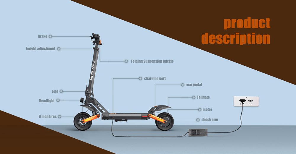 Trotineta electrica KuKirin G2 Pro 600W Motor 48V 15Ah Baterie 3 Viteze 120kg Sarcina Frana disc fata si spate