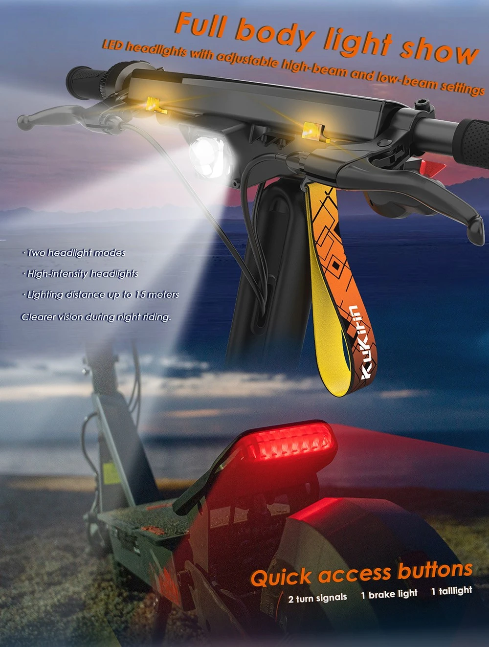 Trotinetă electrică pliabilă KuKirin G2 Ultra, motor 800W*2, baterie 48V 18Ah, anvelope de 10 inch, viteză maximă 50km/h, autonomie maximă 55km, frână pe disc față și spate, amortizoare cu arc față și spate
