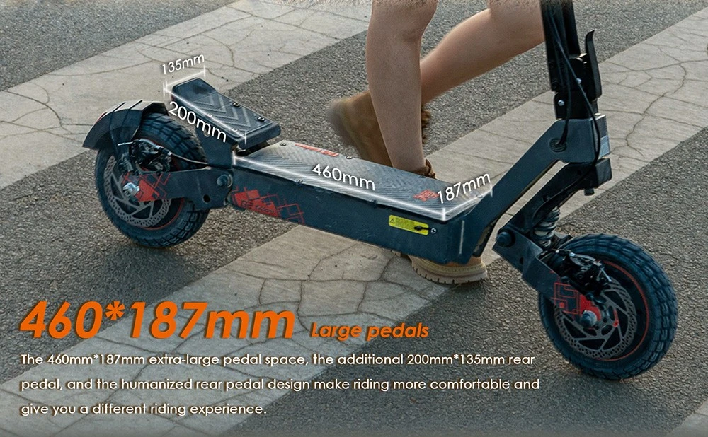 Trotinetă electrică pliabilă KuKirin G2 Ultra, motor 800W*2, baterie 48V 18Ah, anvelope de 10 inch, viteză maximă 50km/h, autonomie maximă 55km, frână pe disc față și spate, amortizoare cu arc față și spate