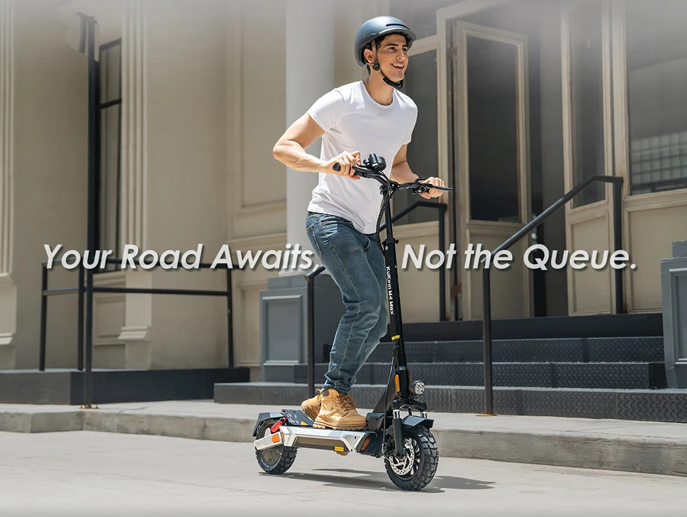 KuKirin M4 Max Electric Scooter, 800W Motor, 48V 18.2Ah Battery, 10 inches Tires, 45km/h Max Speed, 64km Range, Front & Rear Disc Brakes, Spring Shock Adsorption