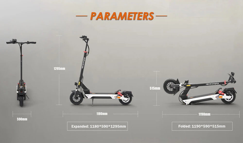 KuKirin M4 Max Electric Scooter, 800W Motor, 48V 18.2Ah Battery, 10 inches Tires, 45km/h Max Speed, 64km Range, Front & Rear Disc Brakes, Spring Shock Adsorption