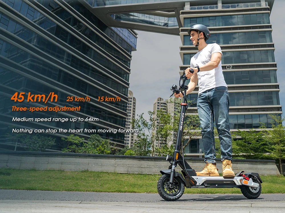 KuKirin M4 Max Electric Scooter, 800W Motor, 48V 18.2Ah Battery, 10 inches Tires, 45km/h Max Speed, 64km Range, Front & Rear Disc Brakes, Spring Shock Adsorption