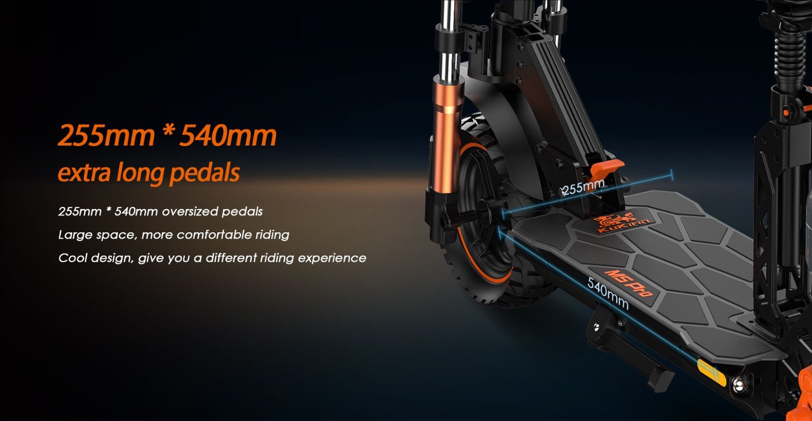 Trotineta electrica KuKirin M5 Pro 1000W Motor 52Km/h Viteza maxima 48V 20Ah Baterie cu raza de actiune 70KM, frane cu disc dublu, 7 lumini, moduri de viteza multiple 120KG sarcina maxima cu scaun detasabil