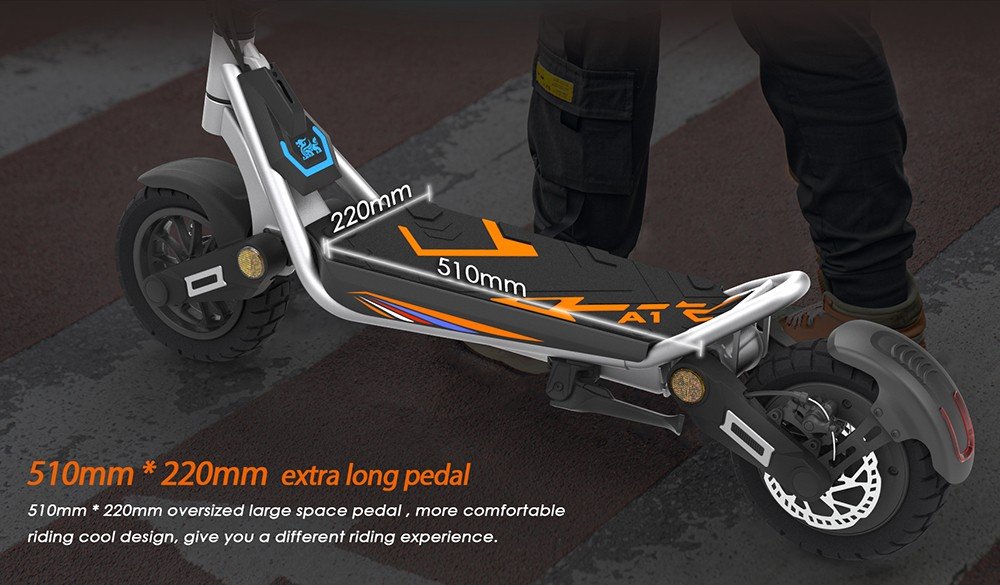 Trotinetă electrică pliabilă Kukirin A1, motor de 800W, baterie de 48V 13Ah, anvelopă cu aspirator de 10 inch, viteză maximă de 45 km/h, autonomie de 45 km, frână pe disc față și spate, amortizare șocuri față și spate