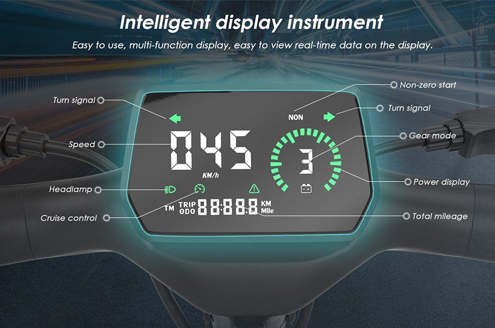 Trotinetă electrică pliabilă Kukirin A1, motor de 800W, baterie de 48V 13Ah, anvelopă cu aspirator de 10 inch, viteză maximă de 45 km/h, autonomie de 45 km, frână pe disc față și spate, amortizare șocuri față și spate
