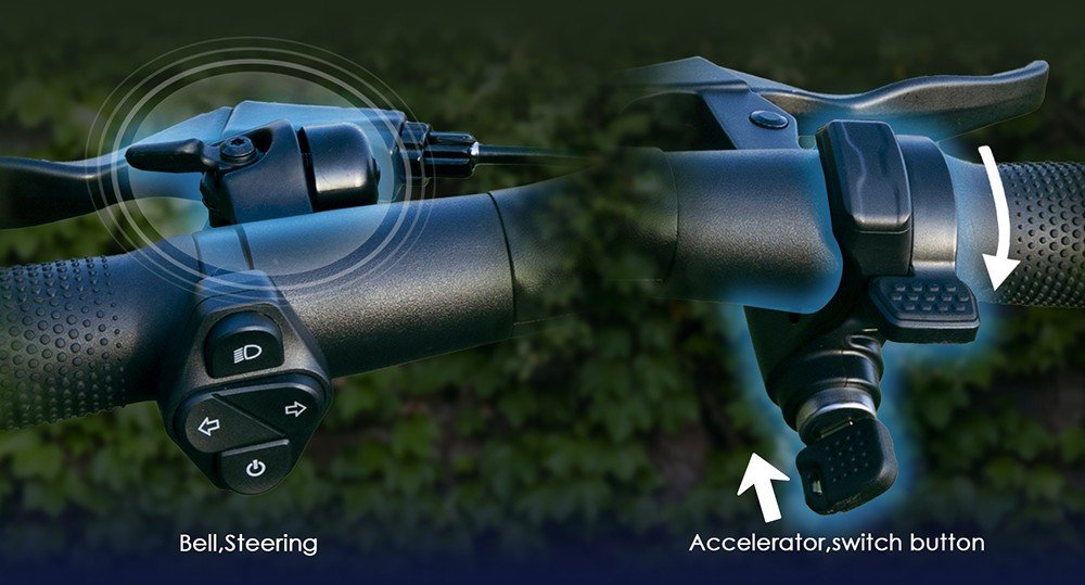 Trotinetă electrică pliabilă Kukirin A1, motor de 800W, baterie de 48V 13Ah, anvelopă cu aspirator de 10 inch, viteză maximă de 45 km/h, autonomie de 45 km, frână pe disc față și spate, amortizare șocuri față și spate