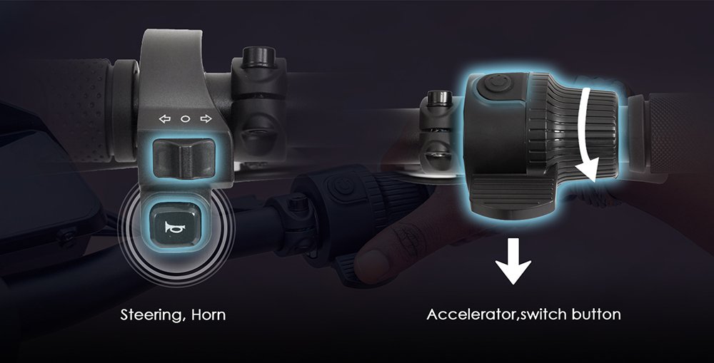Trotineta electrica pliabila Kukirin G2, motor de 800 W, baterie 48 V 15 Ah, cauciucuri de 10 inchi, viteza maxima de 45 km/h, raza de actiune de 55 km, ecran tactil, frane cu disc fata si spate