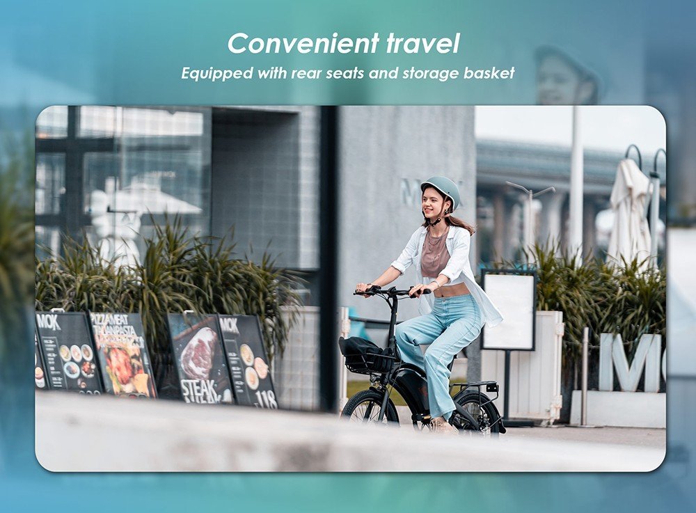 Bicicleta electrica Kukirin V1 Pro 20in Anvelope 48V 350W Motor 45km/h Viteza maxima 7.5Ah Baterie 45km Raza de actiune Frana cu disc dublu + frana E