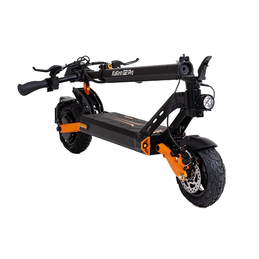 KuKirin G2 Pro 2024 Versiune nouă Trotinetă electrică pliabilă 9.0x3.0 inch Anvelopă fără cameră de vid 600W Motor 48V 15.6Ah Baterie 58km Rază maximă, Afișaj LCD HD Lumină dublă de frână cu LED Amortizor de șoc, Scaun detașabil Lumină de semnalizare