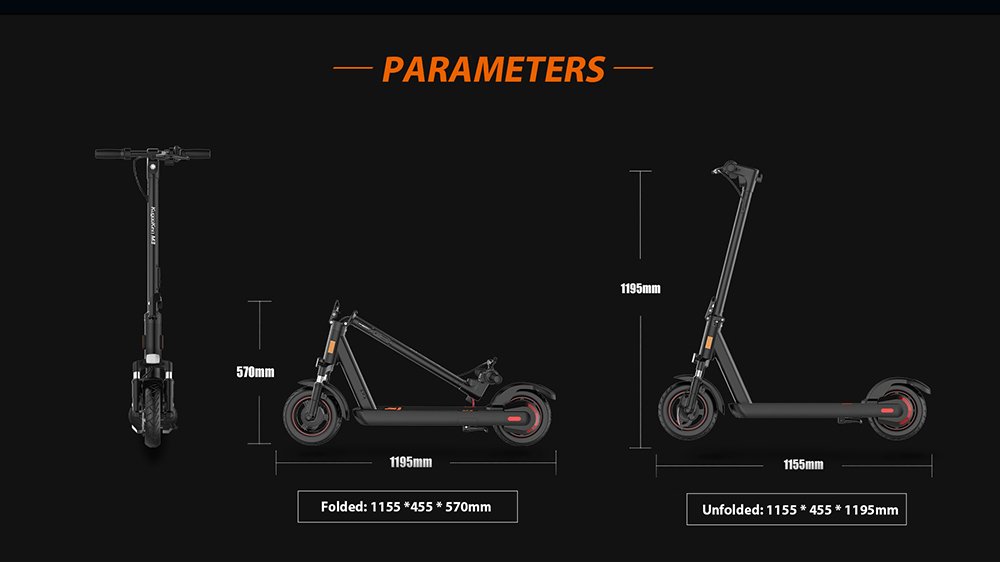 Trotineta electrica pliabila KugooKirin M3 Anvelopa de 10 inchi 500W Motor Viteza maxima 40 km/h Raza maxima de 40 km Baterie 13 Ah Afișaj LCD BMS Frână cu tambur față Frână electrică spate Suport lumini LED Carte NFC încorporată Blocare cu lanț cu combinație cu 4 cifre - negru
