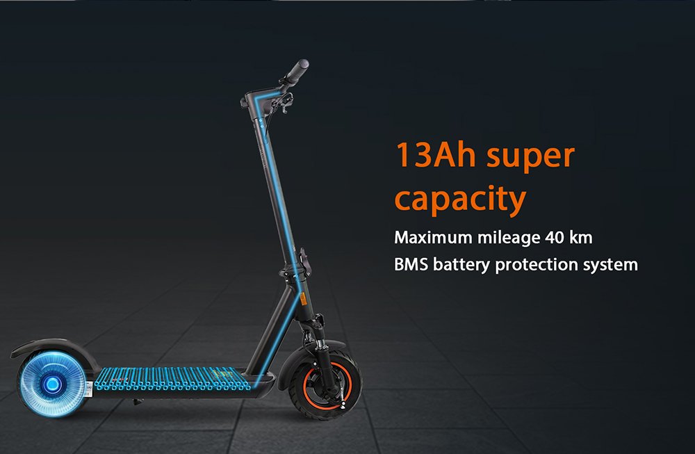 Trotineta electrica pliabila KugooKirin M3 Anvelopa de 10 inchi 500W Motor Viteza maxima 40 km/h Raza maxima de 40 km Baterie 13 Ah Afișaj LCD BMS Frână cu tambur față Frână electrică spate Suport lumini LED Carte NFC încorporată Blocare cu lanț cu combinație cu 4 cifre - negru